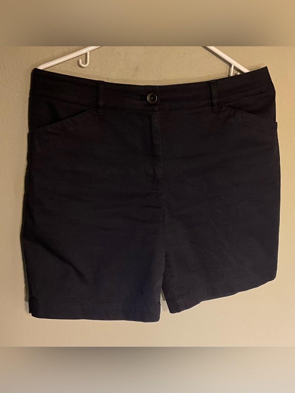 Talbots Black Cotton Blend Bermuda Shorts 8